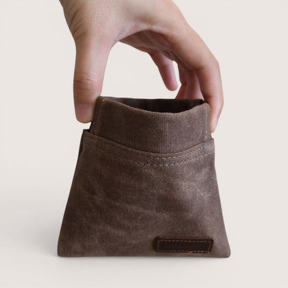 Waterproof Canvas & Leather Dog Treat Bag