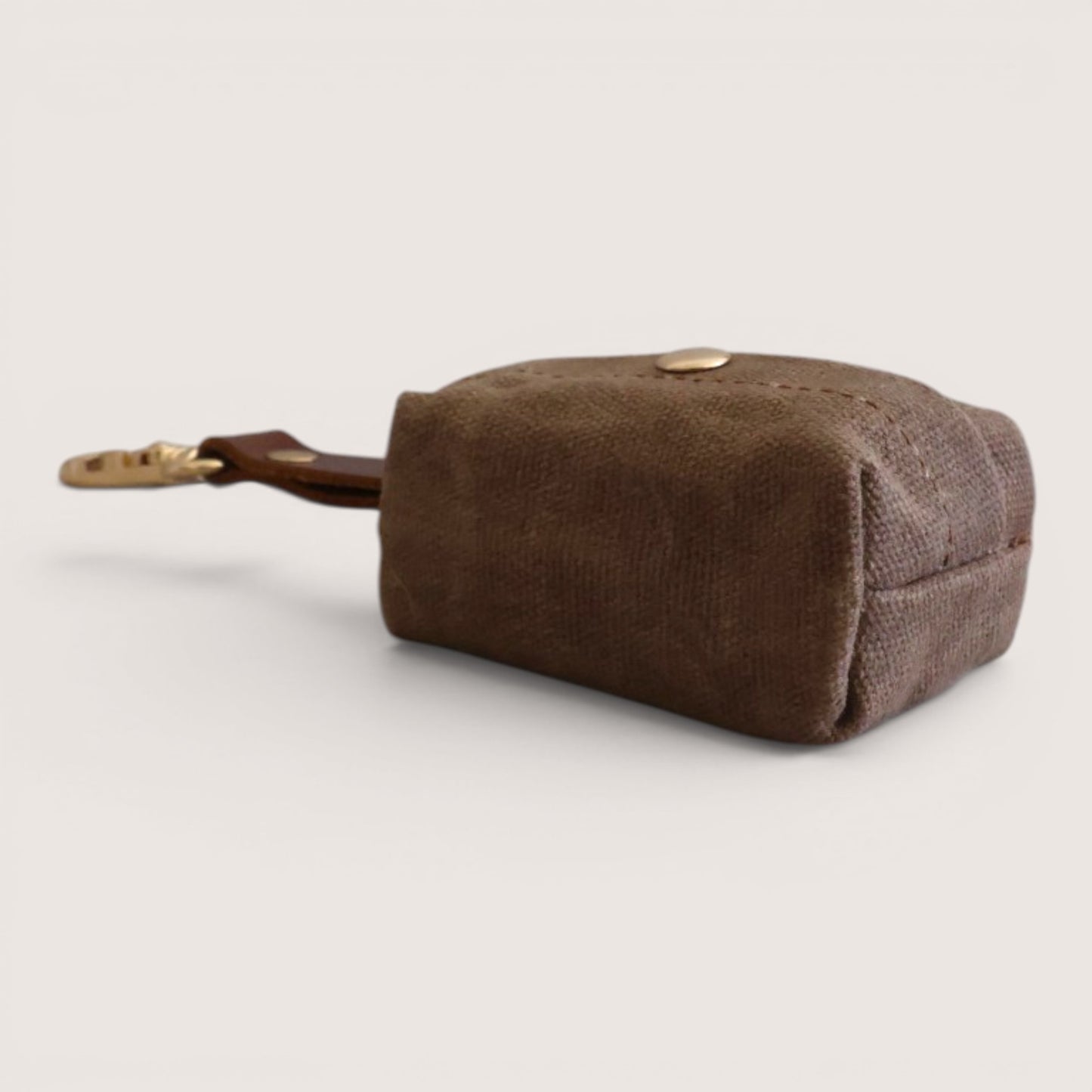 Waxed Canvas & Leather Poop Bag Holder