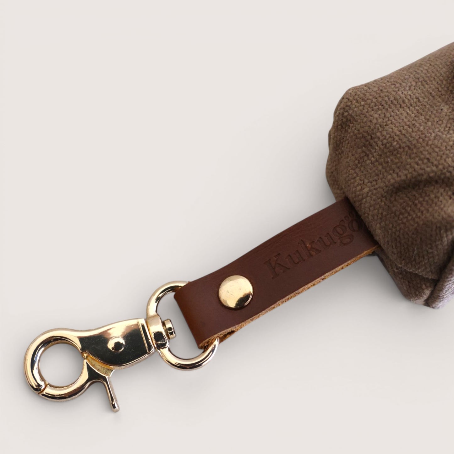 Waxed Canvas & Leather Poop Bag Holder