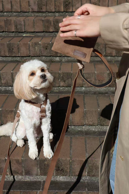 Waterproof Canvas & Leather Dog Treat Bag
