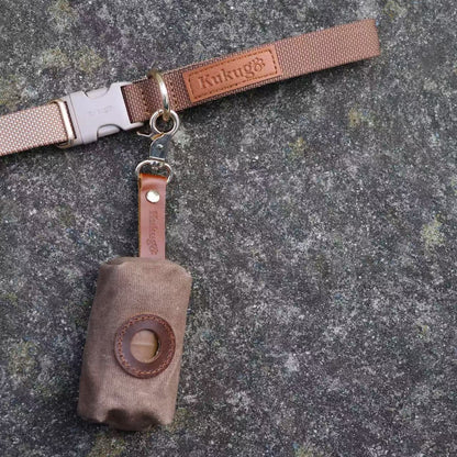 Waxed Canvas & Leather Poop Bag Holder