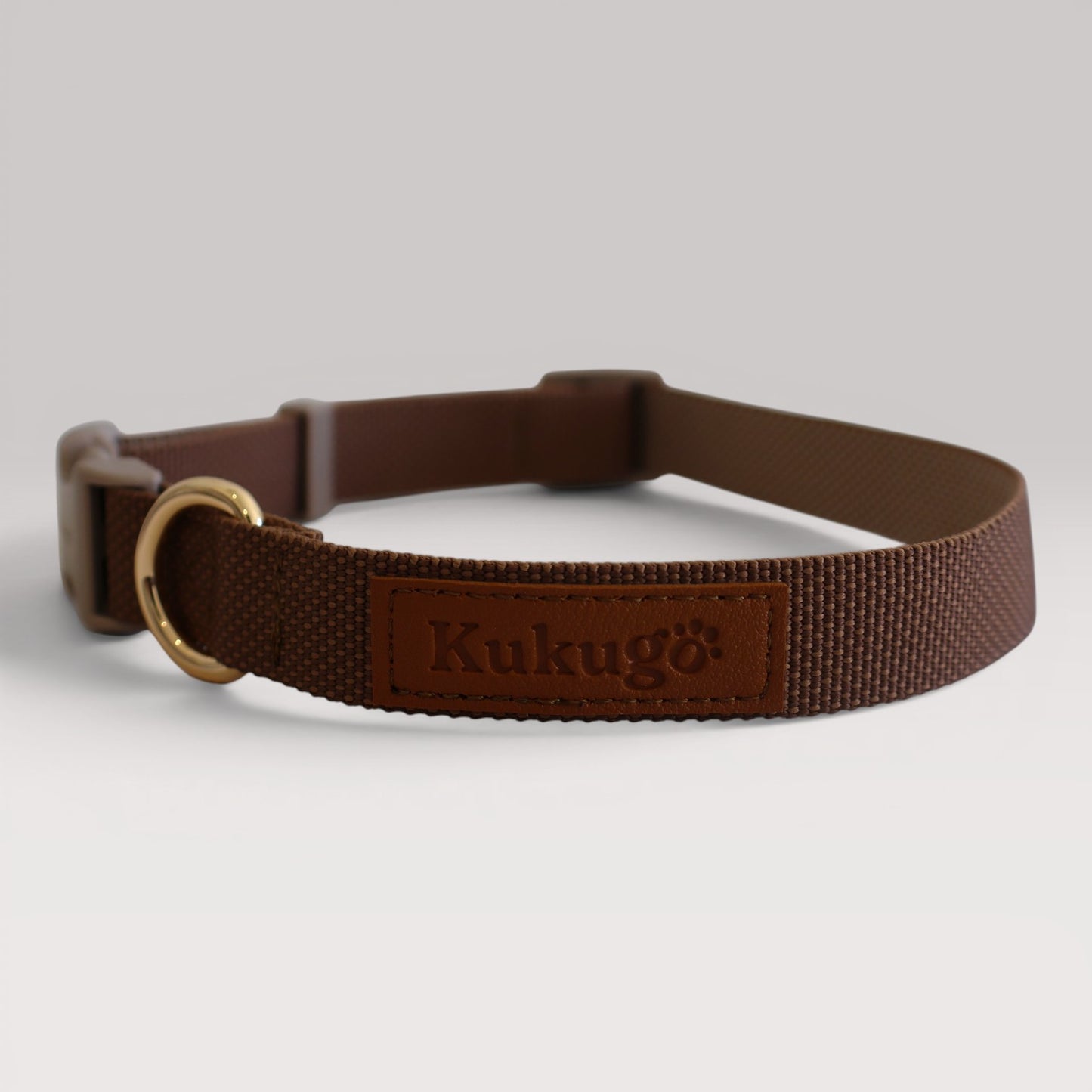 Kuku Brown Nylon Rope Dog Collar