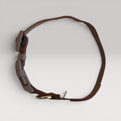 Kuku Brown Nylon Rope Dog Collar