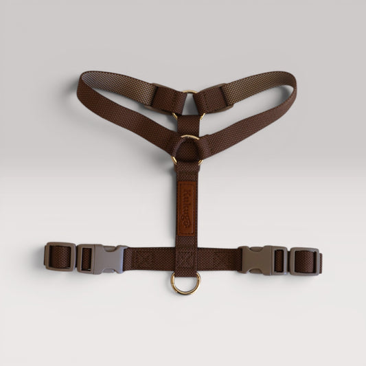 Kuku Brown Nylon Rope Y-Shaped Dog Harness
