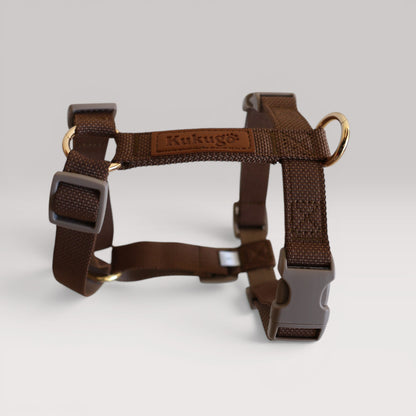 Kuku Brown Nylon Rope Y-Shaped Dog Harness