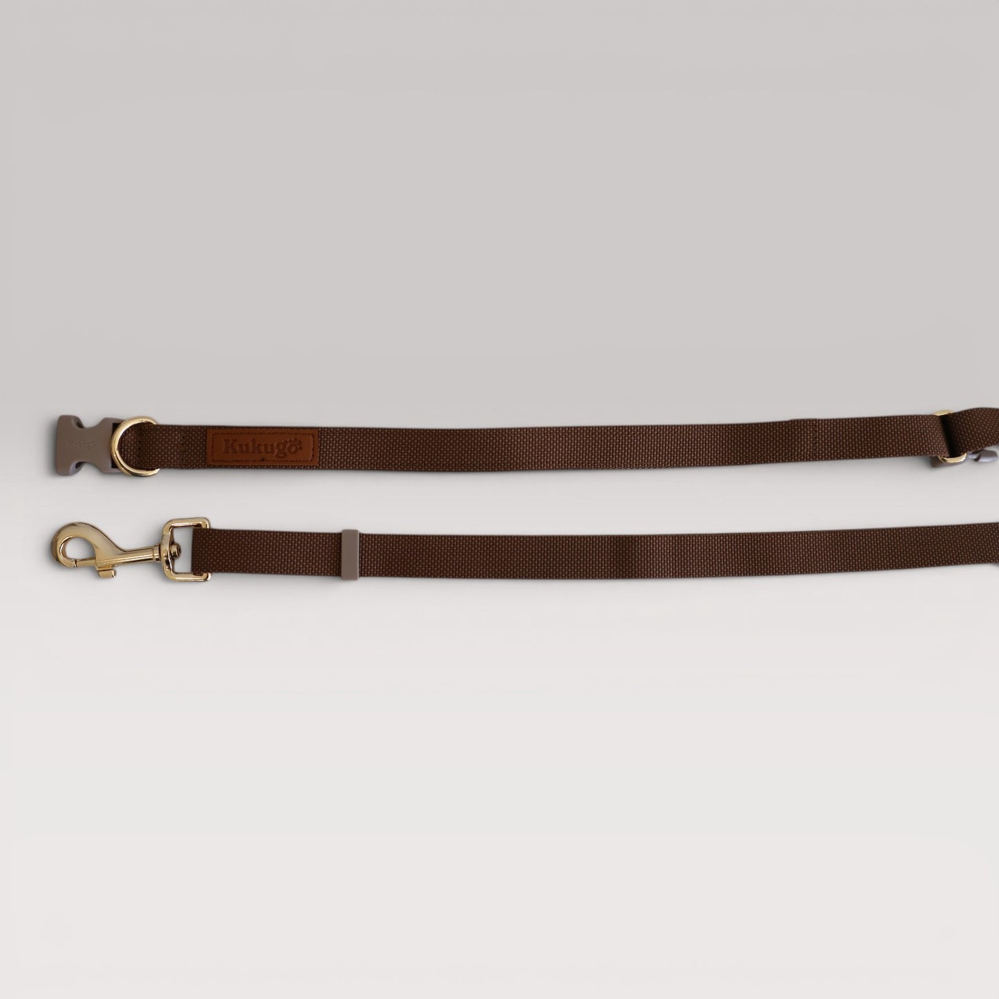 Kuku Brown Nylon Rope Hands-Free Dog Leash