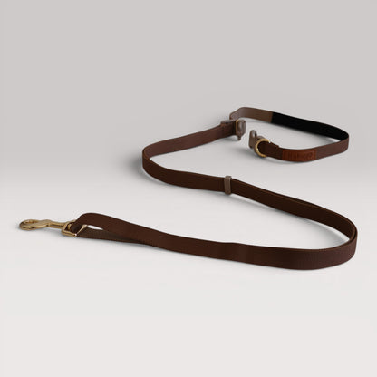 Kuku Brown Nylon Rope Hands-Free Dog Leash