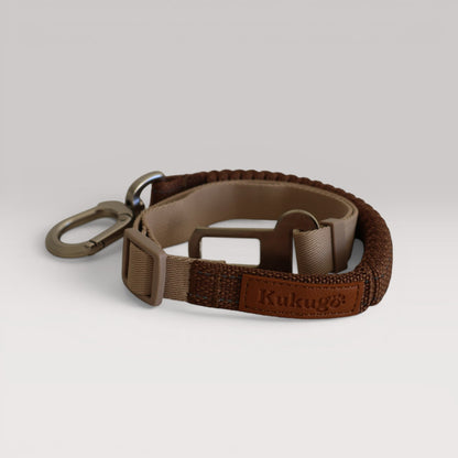 Kuku Brown Adjustable Dog Car Seat Belt