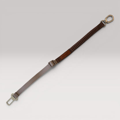 Kuku Brown Adjustable Dog Car Seat Belt