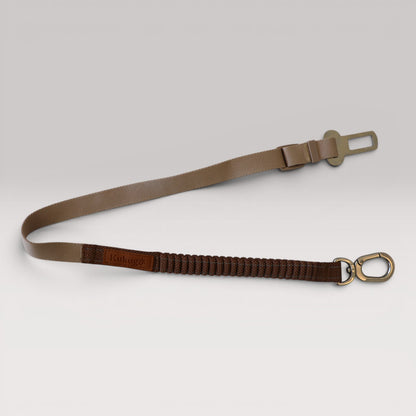 Kuku Brown Adjustable Dog Car Seat Belt